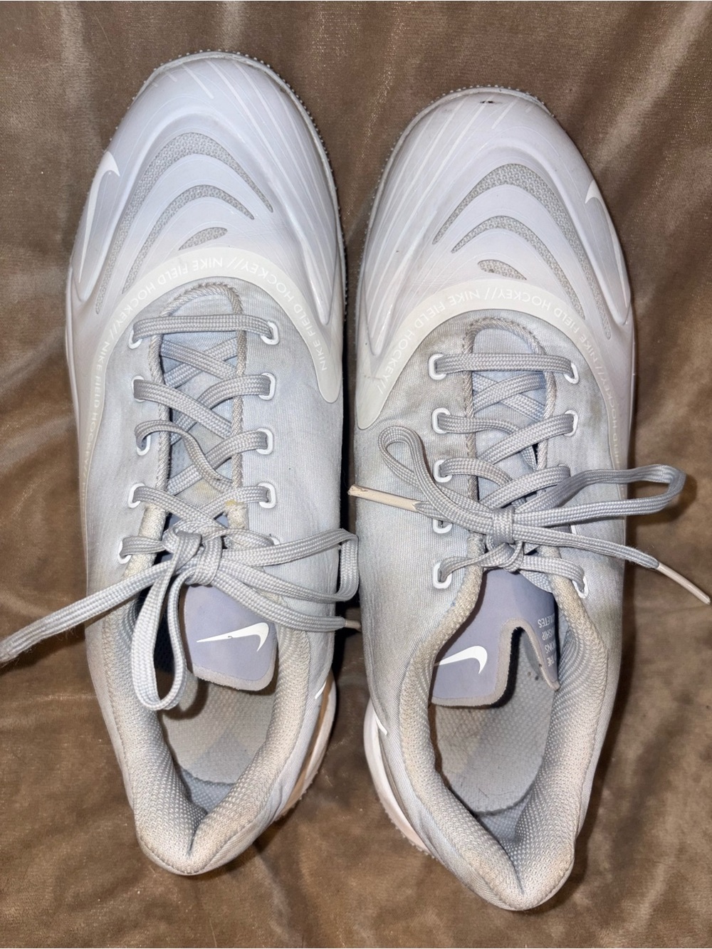 Nike Vapor Drive Field Hockey Shoes Turf Cleats Light Grey White